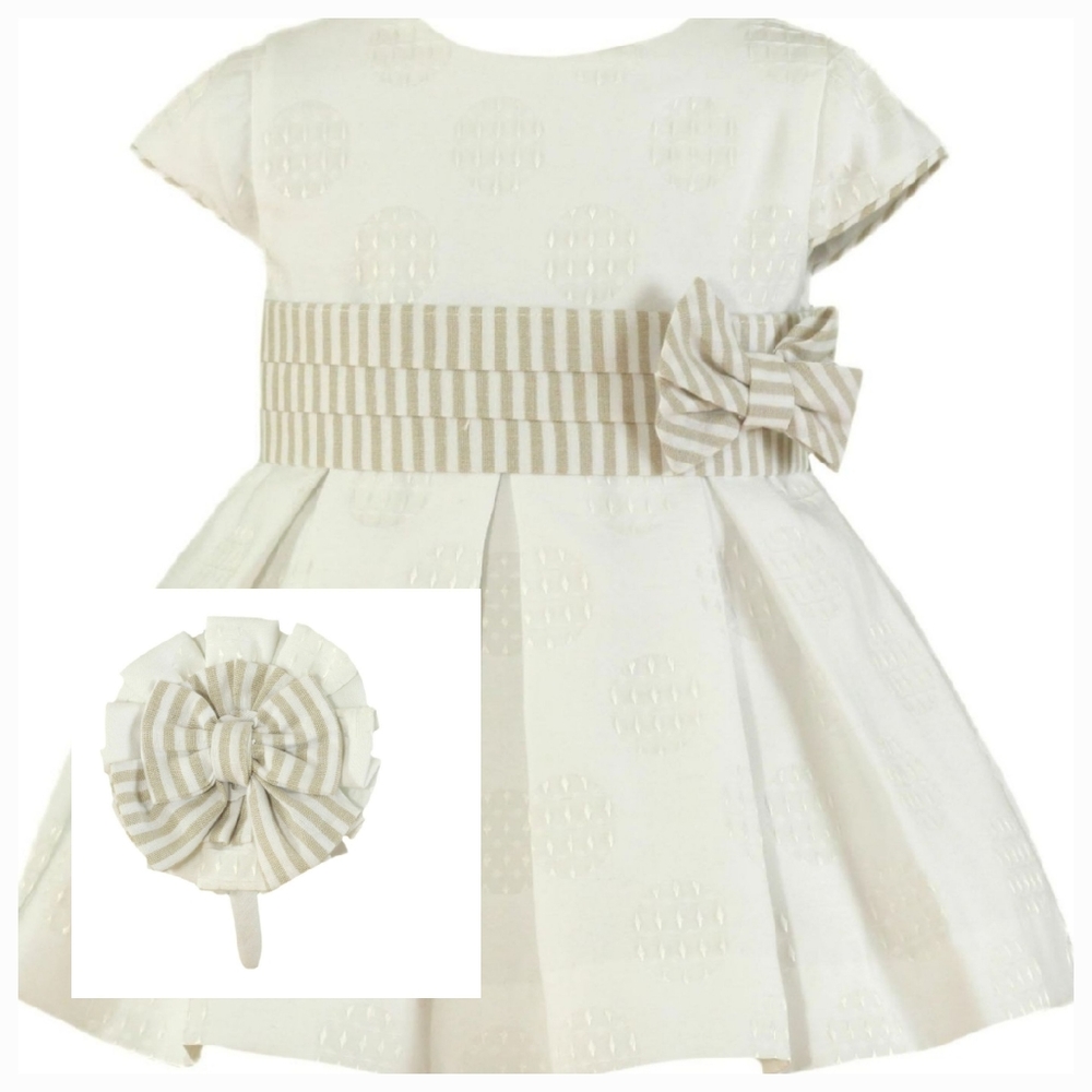 NEW!! Little Girls Miranda brand matching set with hair accessory size 30m